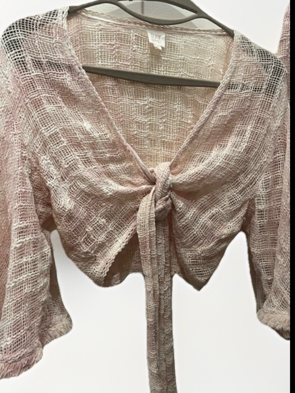Surf Gypsy Bathing Suit Cover Up SET Light Pink Textured Wide-Leg